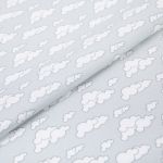 Ткань для пэчворка Peppy Молочные сны фланель, рулон 112 см / 5 метров, МС-21 серый, Peppy