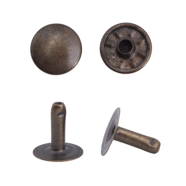 Хольнитены ⌀11 мм, h=11 мм, металл, New Star №123, цв.антик, ≈1000 шт