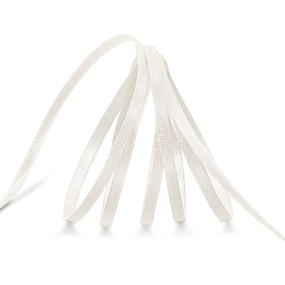 Лента атласная 2-сторонняя 3.0 мм / 100±2 метров, (047 молочный), Globus