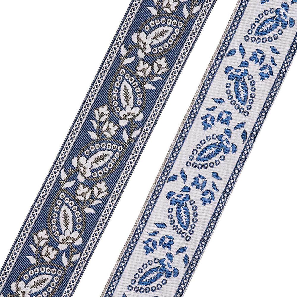 Лента (тесьма-бордюр) жаккардовая 60.0 мм / 25±1 метров, 4 синий, 3AR2679