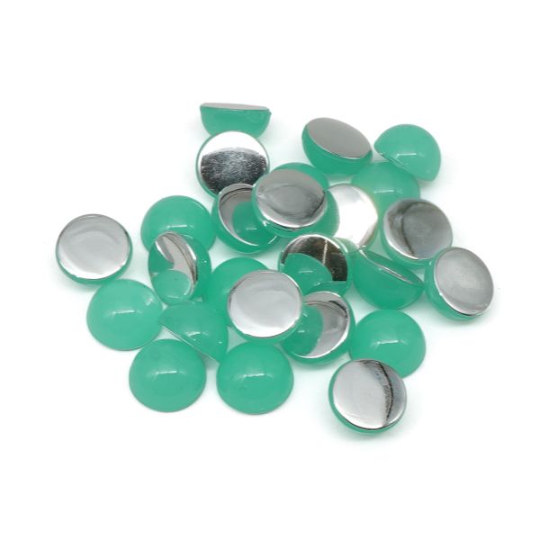 Полубусины пластиковые, желейные, полупрозрачные в цвете, 8мм, 25 штук, Astra&Craft (J20 бирюзовый)