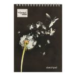 Скетчпад с черной бумагой 120 г/м², А5 Аква-колор Изостудия 14х20 см, на спирали 20 л