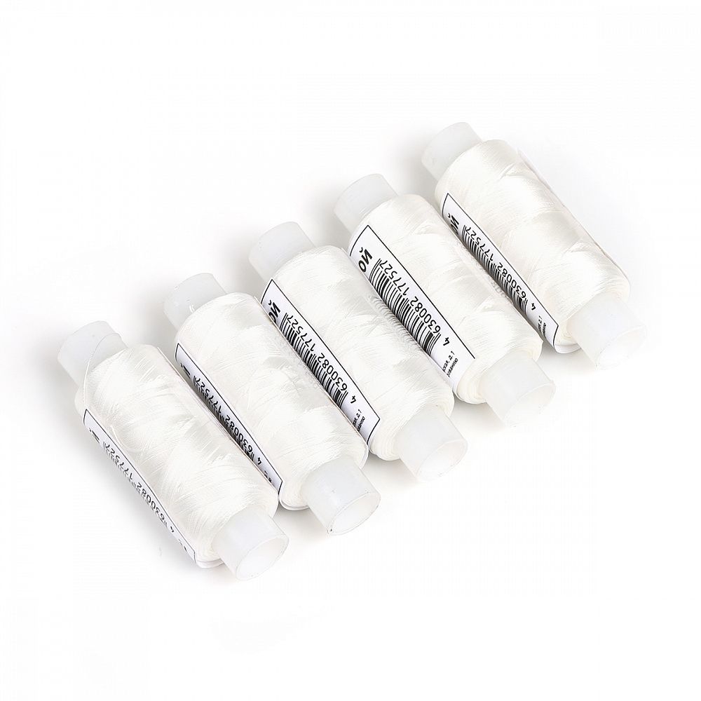 Нитки швейные капроновые 30К капрон цв.белый 200м наб.5 шт