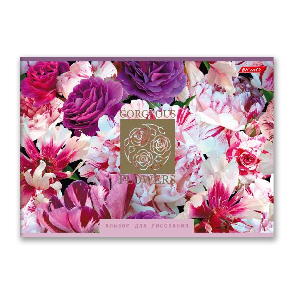 Альбом для рисования, фольга, 100 г/м², A4 29х20.5 см, склейка с одной стороны 40 л., 4 шт, 40АЛКЛ4_000255 Чарующий дурман, Светоч