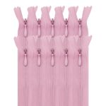 Молния потайная (скрытая) Т3 (3 мм) 1 зам., н/раз., 50 см, св.сиреневый, 31290 / 50, 10 шт