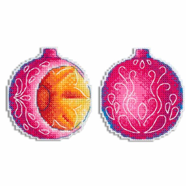 Набор для вышивания нитками МП Студия, День и ночь, 7х8 см