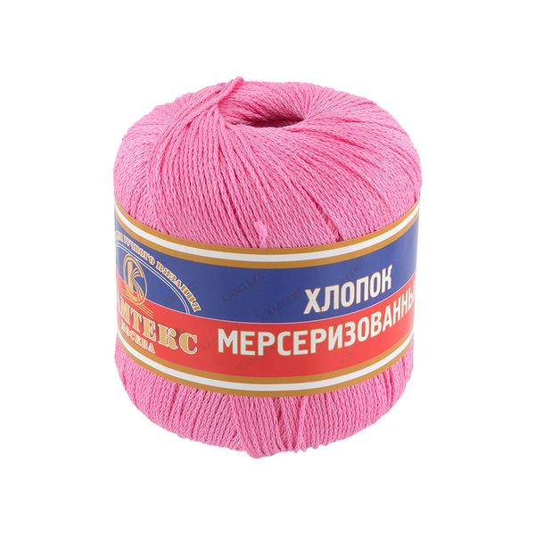 Пряжа Камтекс Хлопок мерсеризованный / уп.10 мот. по 50 г, 200 м, цв.054 роз.супер