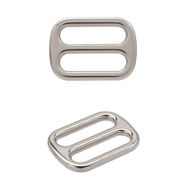 Пряжка регулировочная металл литая 15.0 мм (20х15мм), никель, МВ2342, 6 шт