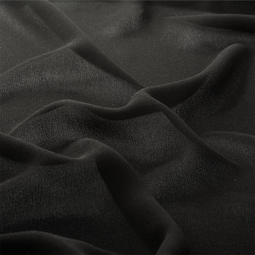 Креп шифон 105 г/м², 150 см / 35 метров, TBY.8021-010-3, цв.10 черный