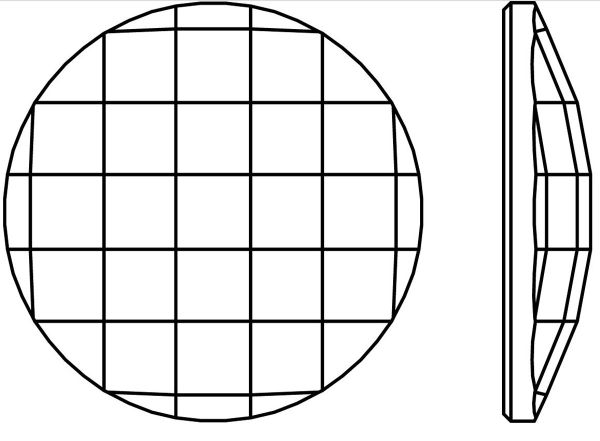 Стразы клеевые стекло 10 мм, 24 шт, белый (crystal), Preciosa 438-11-302 i