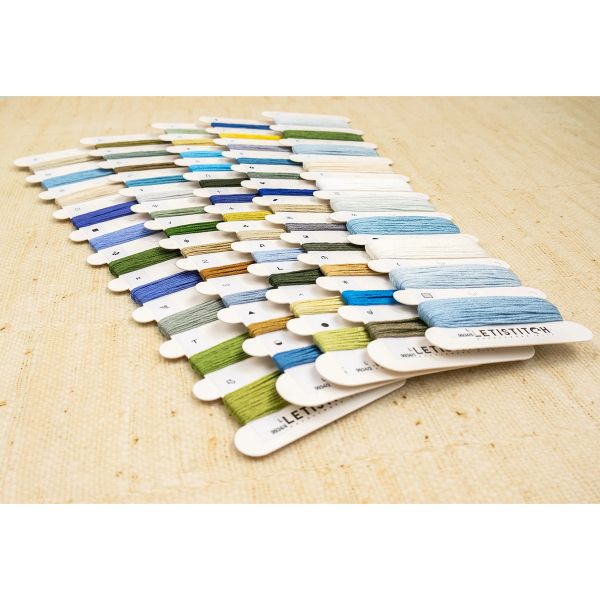 Набор для вышивания нитками LetiStitch L9934, Голубая гармония 24х24см