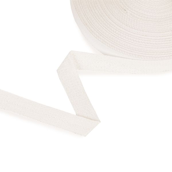 Тесьма (лента) киперная п/э с люрексом 20 мм / 50 метров, белый-золотистый/white-golden, Gamma TPTL-20