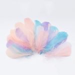 Перо гусиное обработанное нежный микс, 10-13см, 20 шт, XQ-660330