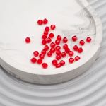 Бусины стекло 4х4 мм, 40 шт., Astra&Craft, 806 красный, Z-439