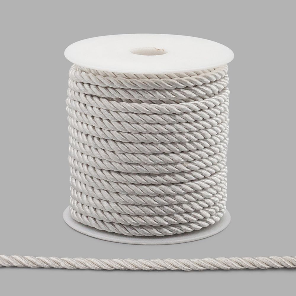 Шнур витой ⌀5.0 мм / 18.29 метров, цв.50 белый