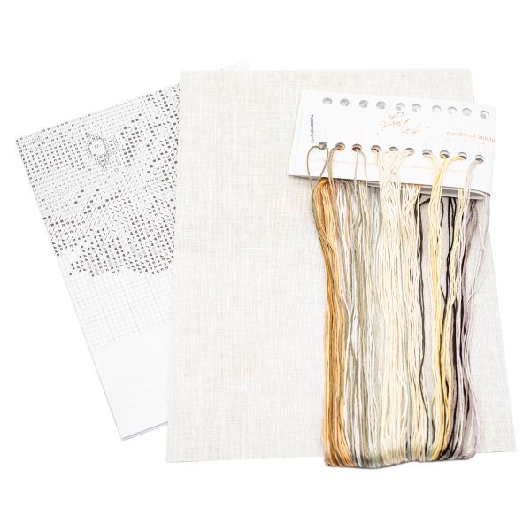 Набор для вышивания нитками Lanarte, Сара Мун Лиловый Цветок 20х30см