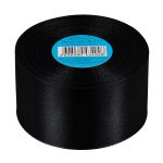 Лента атласная 1-сторонняя 50.0 мм / 33±2 метра, №113 черный, в термоплёнке, Gamma