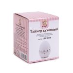 Таймер кухонный ABS пластик 5.9х7.2 см, 1 шт, белый, S-Chief SHF-0330