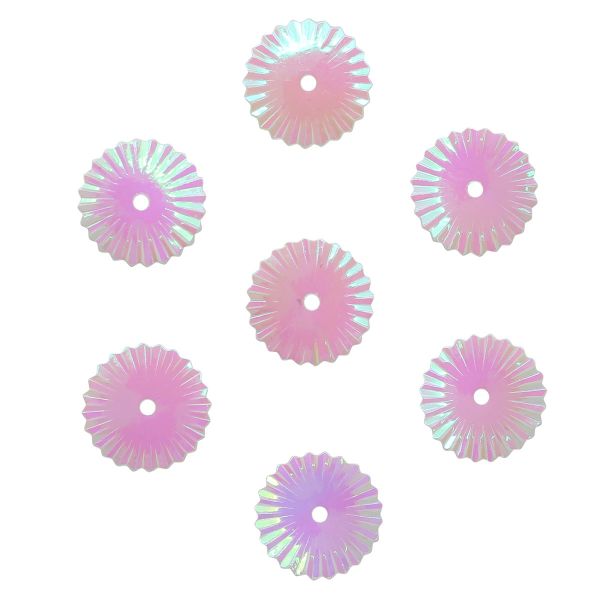 Пайетки фигурные рельефные 10 мм, Астра 10г, 319 св.-розовый Перламутр, уп.10 шт