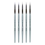 Кисть синтетика лайнер, 5 шт, короткая ручка, с резервуаром №09, 90336