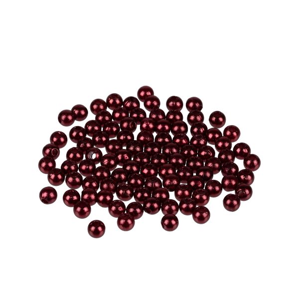 Бусины пластик ⌀4 мм, 100±5 шт, №11 т. бордовый, Zlatka PB