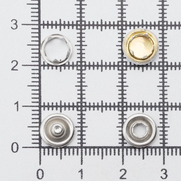 Кнопка рубашечная (джерси) закрытая ⌀7.8 мм, ≈1440 шт, МЕТАЛЛ, эмаль, 101 белый глянцевый, NEW STAR
