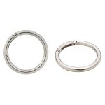 Карабин металл кольцо 38.0 мм (50х50 мм), никель, 5 шт