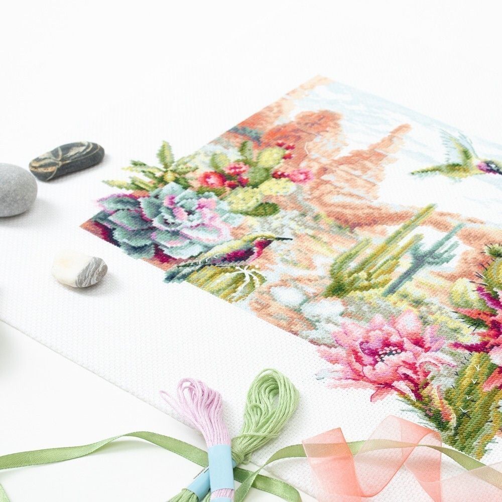 Набор для вышивания нитками Чудесная игла, Мир дикого запада 34х26 см