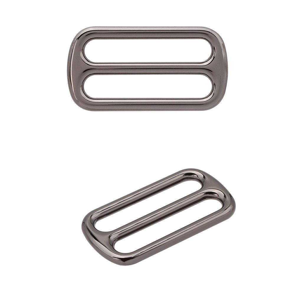 Пряжка регулировочная металл литая 25.0 мм (31х17мм), черный никель (олово), МВ2342, 6 шт