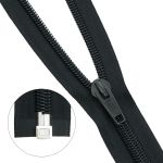 Молния спираль (витая) Т10 (10 мм) 1 зам., разъем., 70 см, черный, 10 шт