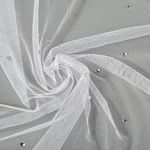 Фатин со стразами 150 см / 15 метров, 231.1-14, цв.белый