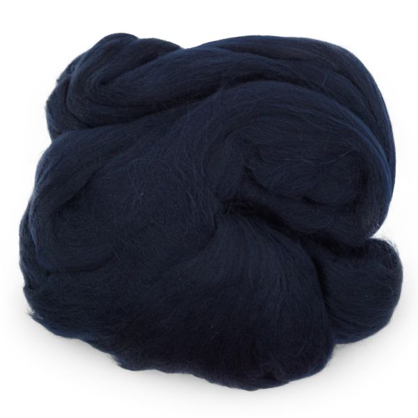 Шерсть для валяния полутонкая 100%, 100г (04 т.синий)