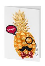 Алмазная (кристальная) мозаика Фрея, открытка Ананас, бонжур!, 14.8х10.5 см