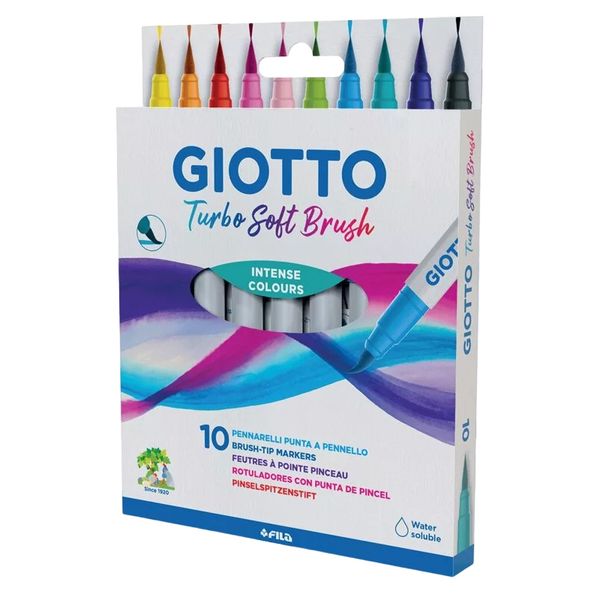 Набор фломастеры Turbo Soft Brush 10 цв, Giotto F426800