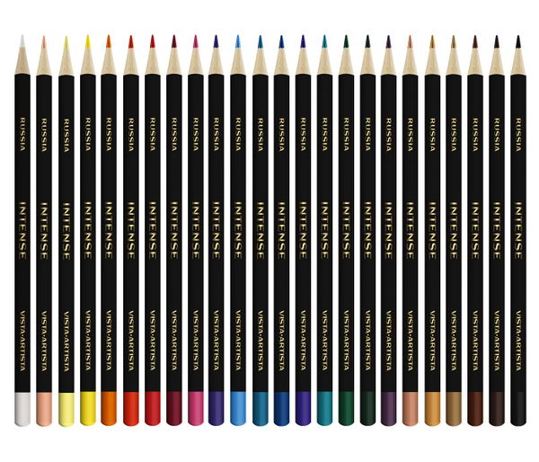 Набор цветных карандашей заточенный 4х24 цв, Vista-Artista INTENSE VICP-24