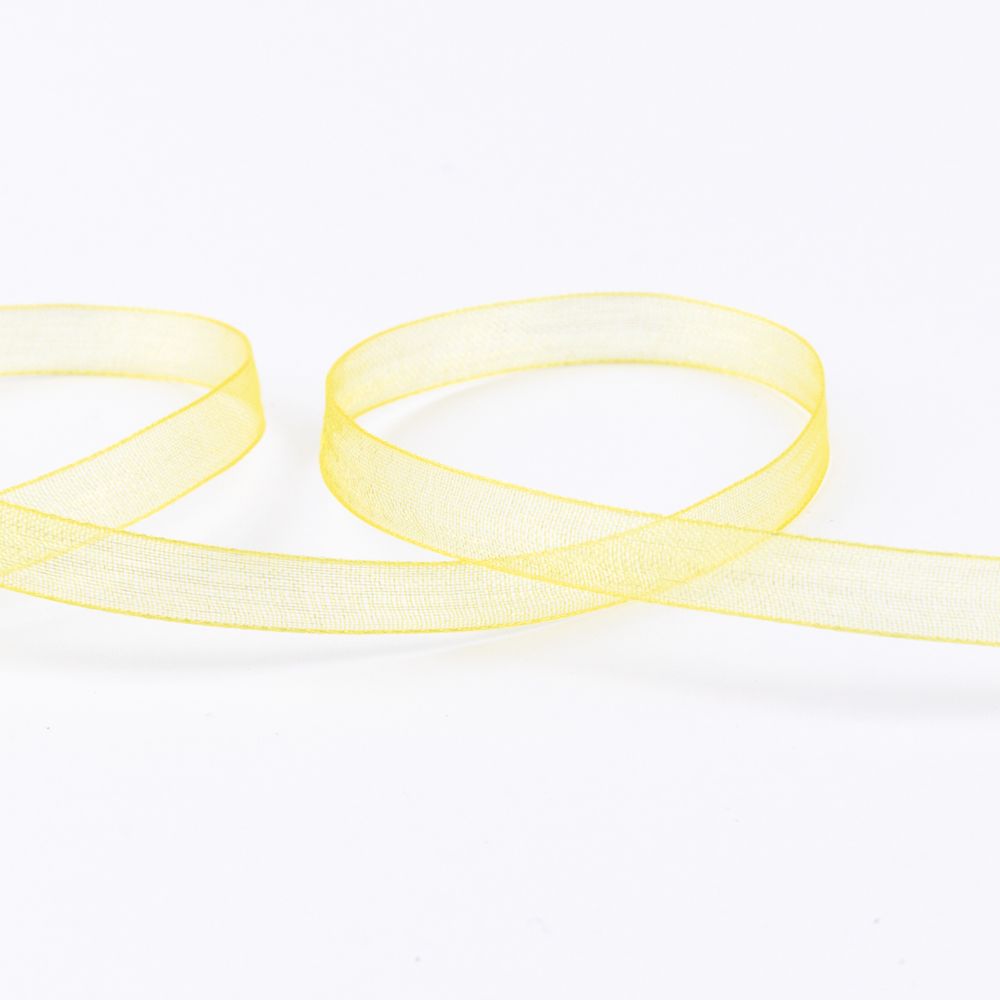 Лента капроновая (органза) _6.0 мм / 45.7 метров, 014 желтый, Blitz OR-6