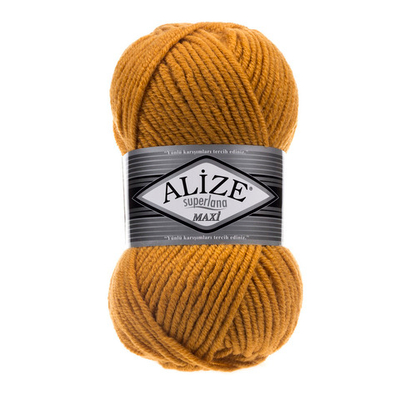 Пряжа Alize (Ализе) Superlana Maxi / уп.5 мот. по 100 г, 100м, 002 шафран A