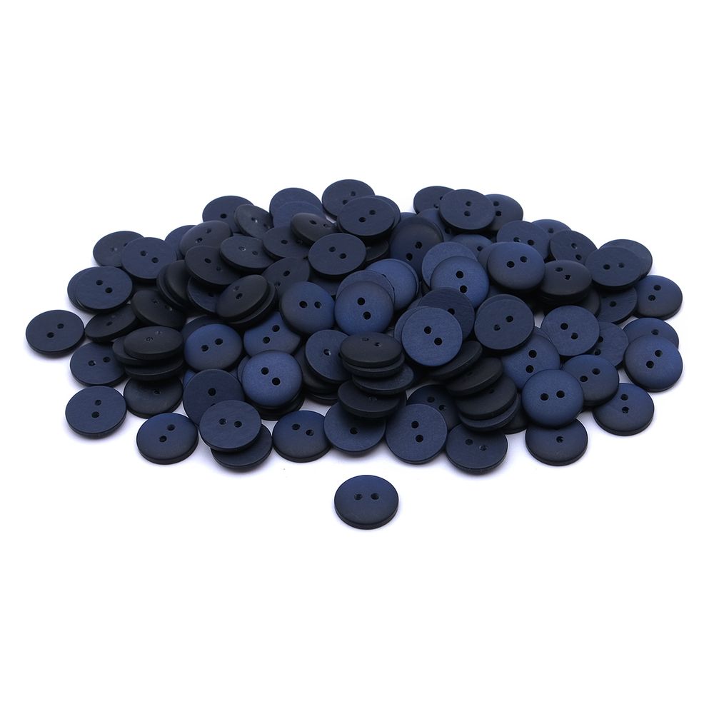 Пуговицы на 2 прокола 22L (14мм), пластик (col.22 темно-синий), CR-K18M, 144 шт