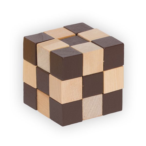 Головоломка деревянная, 1 шт, Змейка 1 элемент, Delfbrick DLS-05