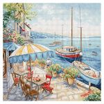 Набор для вышивания нитками LetiStitch L9927, Морской пейзаж 26х26см