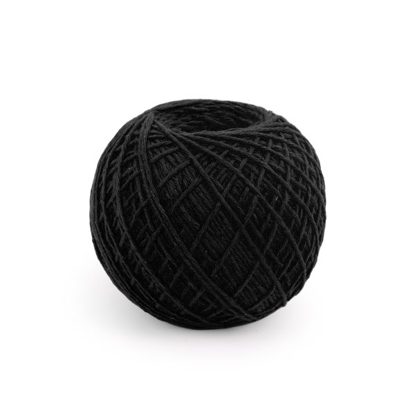 Шпагат х/б ⌀1.6 мм, 100% хлопок, 200 м, 01 черный, Gamma ШХ6