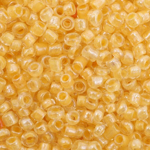 Бисер Astra&Craft 11/0 (2.1 мм), 200 г (10х20 г), цв. 2215 желтый/прозрачный с цветным центром, глянцевый