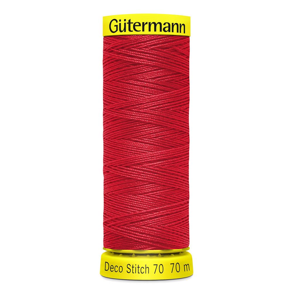 Нитки отделочные Gutermann Deco Stitch 70, 70м, 156 красный, 5 катушек