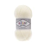 Пряжа Alize (Ализе) Extra / уп.5 мот. по 100 г, 220м, 062 светло-молочный A