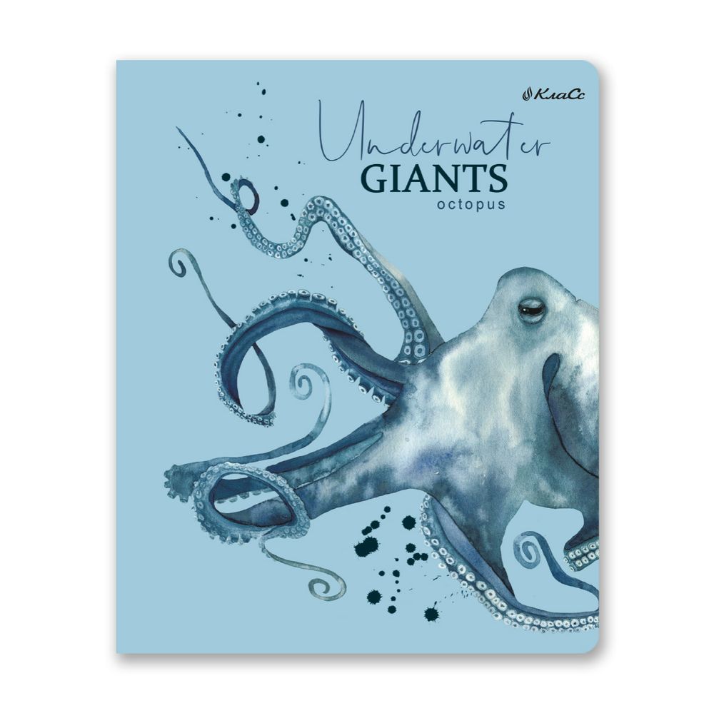 Тетрадь ученическая общая, софт тач, A5+ 96 л. на скобе, белизна 100%, 5 шт, клетка, 000352 Подводная одиссея, Светоч 96ТСК5_12_3_1