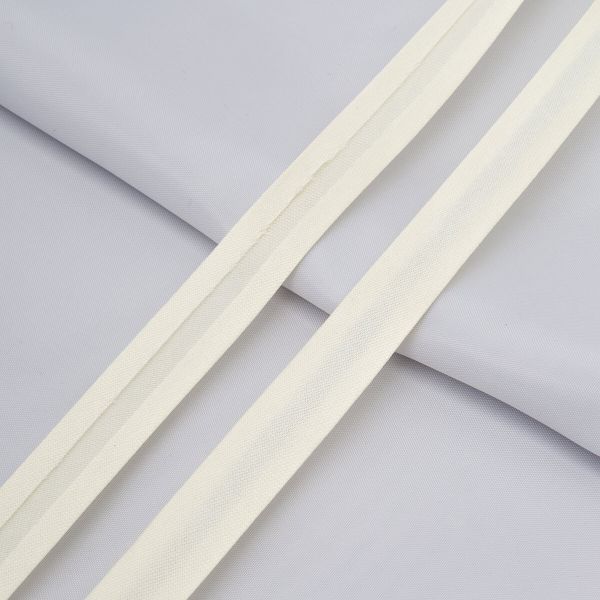 Косая бейка атласная 15.0 мм / 10 метров, 0000-1500, кремовый