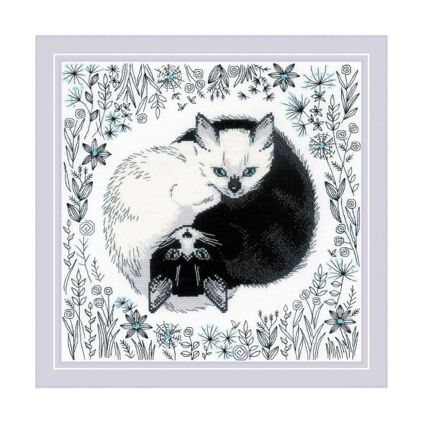 Набор для вышивания нитками Риолис, Инь и Ян 30х30 см, 626287