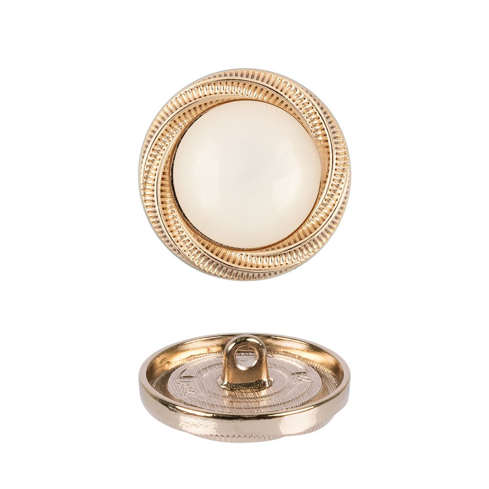 Пуговицы металл 22 мм, 100 шт, 30 золото, Gamma MB 0270