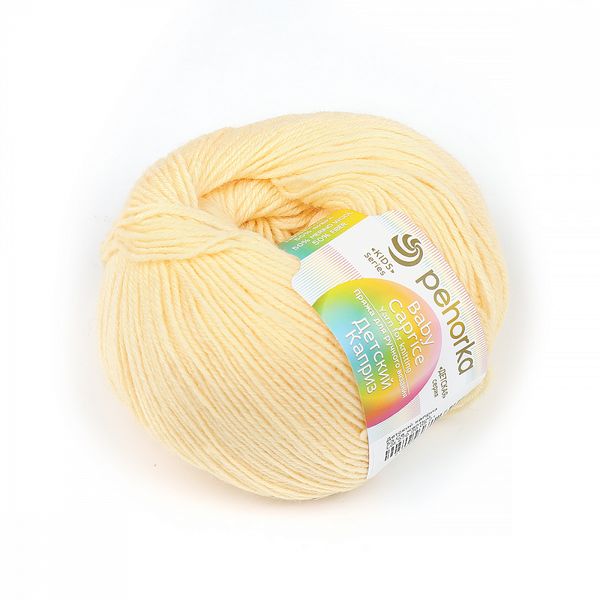 Пряжа Пехорка Детский каприз / уп.10 мот. по 50 г, 225 м, 053 св.желтый
