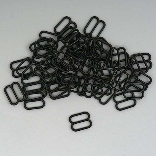 Рамки-регуляторы для бюстгальтера пластик 12.0 мм, 50 шт, черный